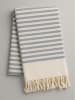 Samimi Hamamtuch "Guven" in Blau/ Creme - (L)180 x (B)100 cm