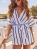Milan Kiss Jumpsuit blauw/crème