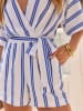 Milan Kiss Jumpsuit blauw/crème