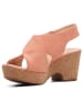 Clarks Leren haksandalen lichtroze