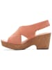 Clarks Leren haksandalen lichtroze