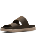 Clarks Leren slippers "Sunder Coast" olijfgroen