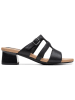Clarks Leren slippers "Desirae Palm" zwart