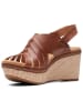 Clarks Leren haksandalen "Elleri Grace" lichtbruin