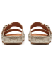 Clarks Leder-Pantoletten "Brookleigh Sun" in Gold