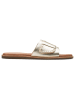 Clarks Skórzane klapki "Maritime Mule" w kolorze złotym