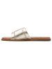 Clarks Skórzane klapki "Maritime Mule" w kolorze złotym