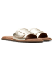 Clarks Skórzane klapki "Maritime Mule" w kolorze złotym
