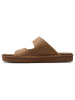 Clarks Leder-Pantoletten "Litton Strap" in Hellbraun