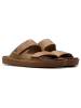 Clarks Leren slippers "Litton Strap" lichtbruin