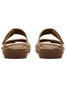 Clarks Leren slippers "Litton Strap" lichtbruin
