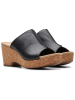 Clarks Skórzane klapki "Giselle Orchid" w kolorze czarnym