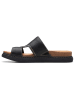 Clarks Leder-Pantoletten "Arwell Walk" in Schwarz