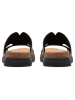 Clarks Leder-Pantoletten "Arwell Walk" in Schwarz