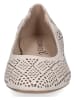 Caprice Leder-Ballerinas in Creme