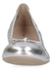 Caprice Leren ballerina's zilverkleurig