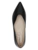 Caprice Leder-Ballerinas in Schwarz