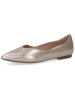 Caprice Leder-Ballerinas in Taupe