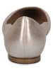 Caprice Leren ballerina's taupe