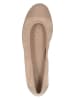 Caprice Leder-Ballerinas in Beige