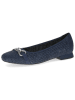 Caprice Leren ballerina's donkerblauw