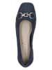 Caprice Leder-Ballerinas in Dunkelblau
