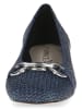 Caprice Leren ballerina's donkerblauw