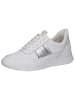Caprice Leren sneakers wit/zilverkleurig
