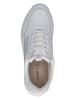 Caprice Leren sneakers wit/zilverkleurig