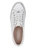 Caprice Leren sneakers wit/zilverkleurig