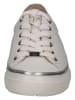 Caprice Leren sneakers wit/zilverkleurig