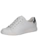 Caprice Leren sneakers wit/zilverkleurig