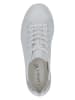 Caprice Leren sneakers wit/zilverkleurig