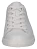 Caprice Leren sneakers wit/zilverkleurig