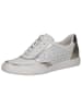 Caprice Leren sneakers wit/zilverkleurig