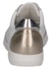 Caprice Leren sneakers wit/zilverkleurig