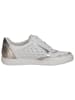 Caprice Leder-Sneakers in Weiß/ Silber
