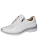 Caprice Leren sneakers wit/zilverkleurig