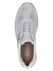 Caprice Leren sneakers wit/zilverkleurig