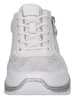 Caprice Leren sneakers wit/zilverkleurig