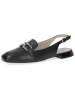 Caprice Leder-Slingballerinas in Schwarz