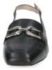 Caprice Leder-Slingballerinas in Schwarz