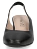 Caprice Leder-Slingpumps in Schwarz
