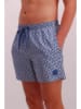 Joop! Bodywear Badeshorts in Blau/ Weiß