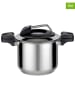 GSW 2-delige set: energiebesparende pan "Premium" zilverkleurig - 6 l