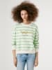 Pepe Jeans Sweatshirt "Anna" in Weiß/ Grün