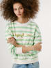 Pepe Jeans Sweatshirt "Anna" in Weiß/ Grün
