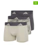 adidas 3-delige set: boxershorts antraciet/beige