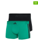 adidas 2er-Set: Boxershorts in Türkis/ Schwarz