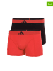 adidas 2er-Set: Boxershorts in Schwarz/ Rot